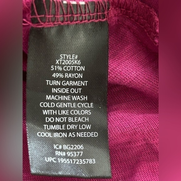 Social Standard by Sanctuary Dylan Scoop Neck Long Sleeve Tee Magenta Pink XL - Picture 11 of 14